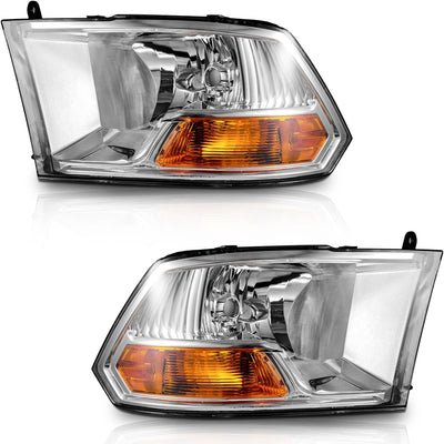 Headlights Compatible with 2009-2012 Dodge Ram 1500 (Does NOT Fit Quad Beam Headlight Models) for 2010-2012 Dodge Ram 2500 3500 Headlight