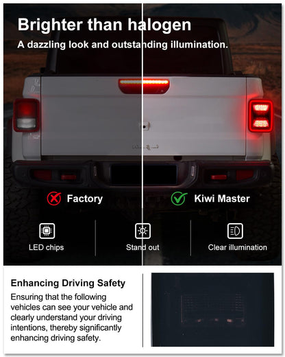 LED Tail Lights for 2020-2026 Jeep Gladiator JT