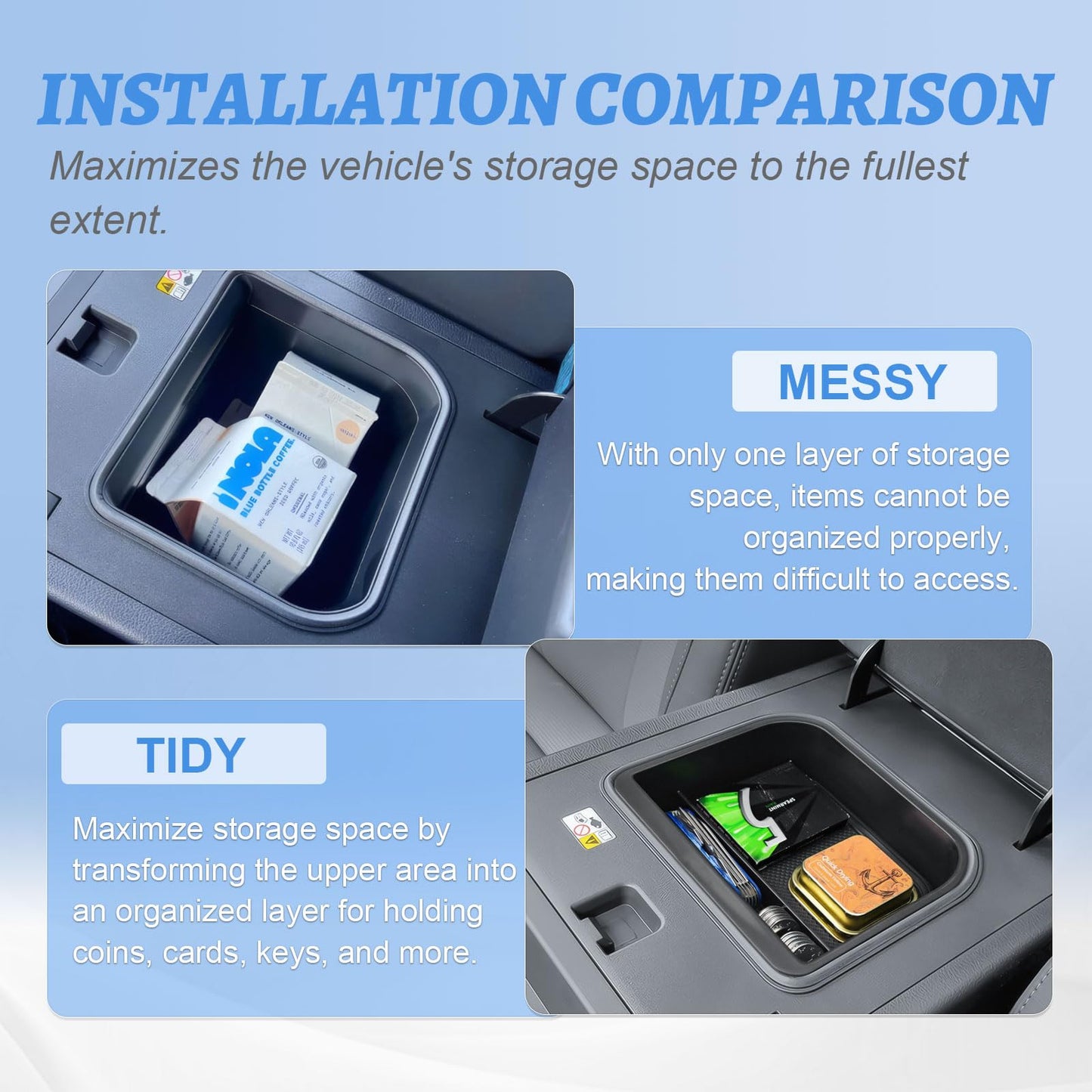 Cool Box Console Organizer Tray for Toyota Land Cruiser Prado 250 / Lexus GX550 2024 - 2026