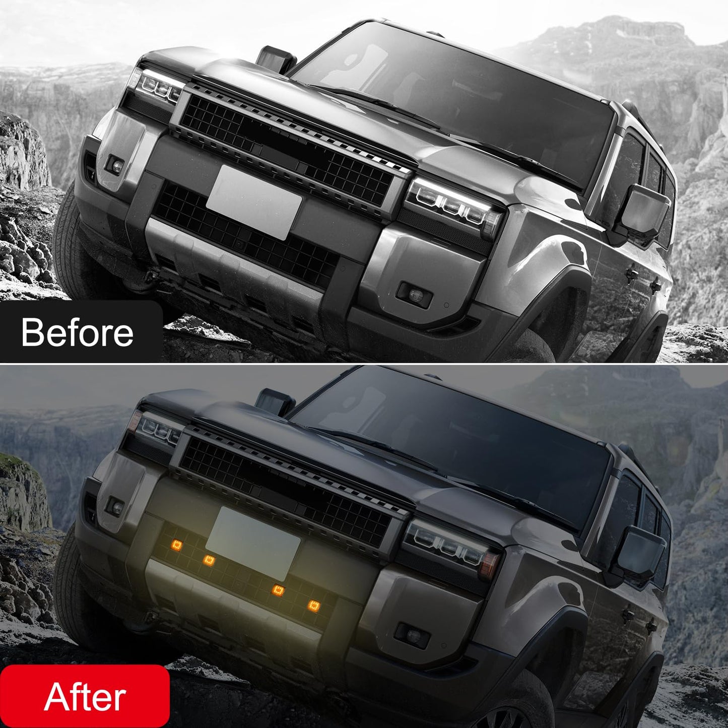 Grille Amber LED Light Assembling Kit for Toyota Land Cruiser Prado LC250 J250 2024 2025