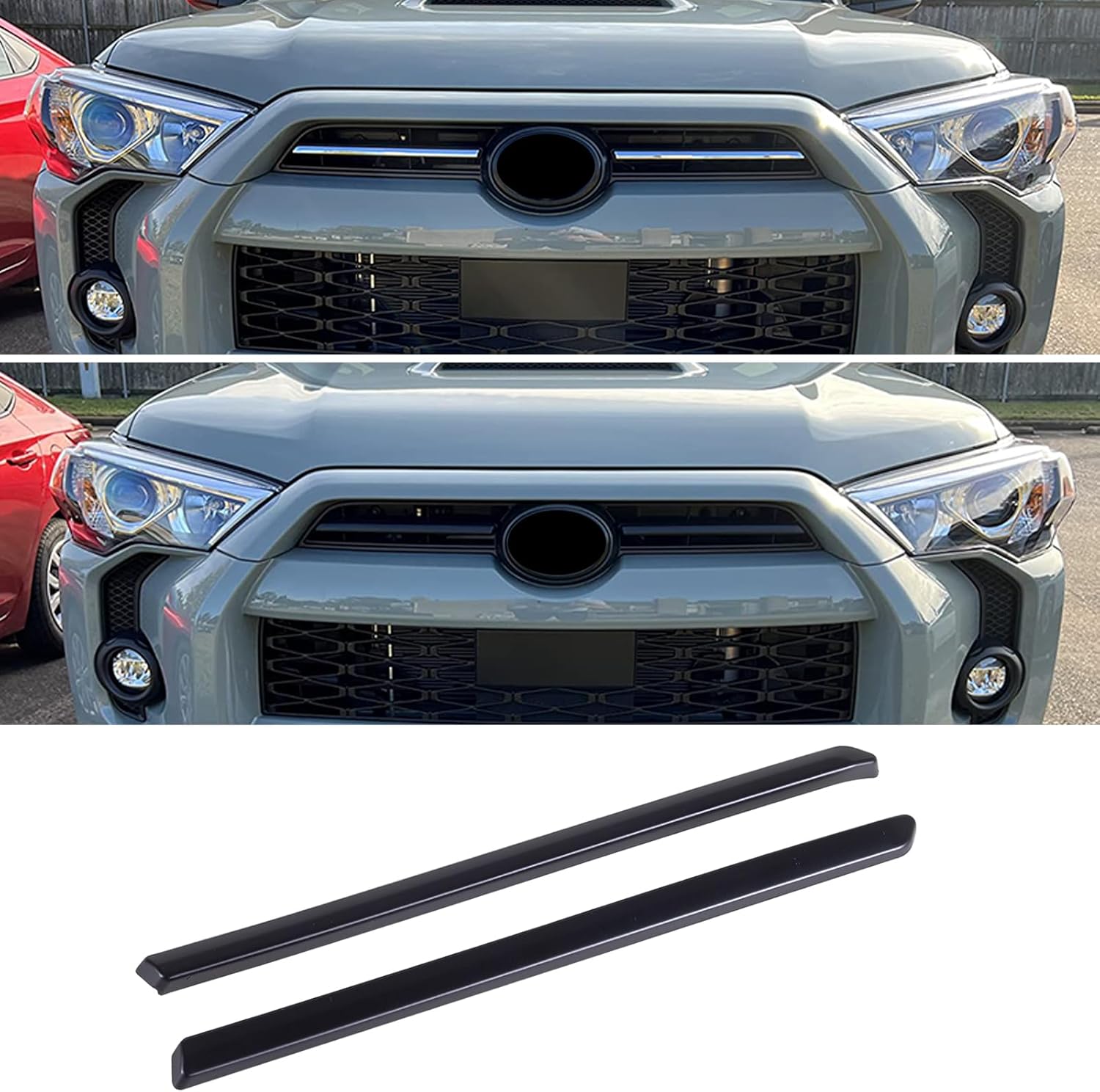 Front Center Grille Insert Cover Trim Compatible with Toyota 4Runner 2020-2024