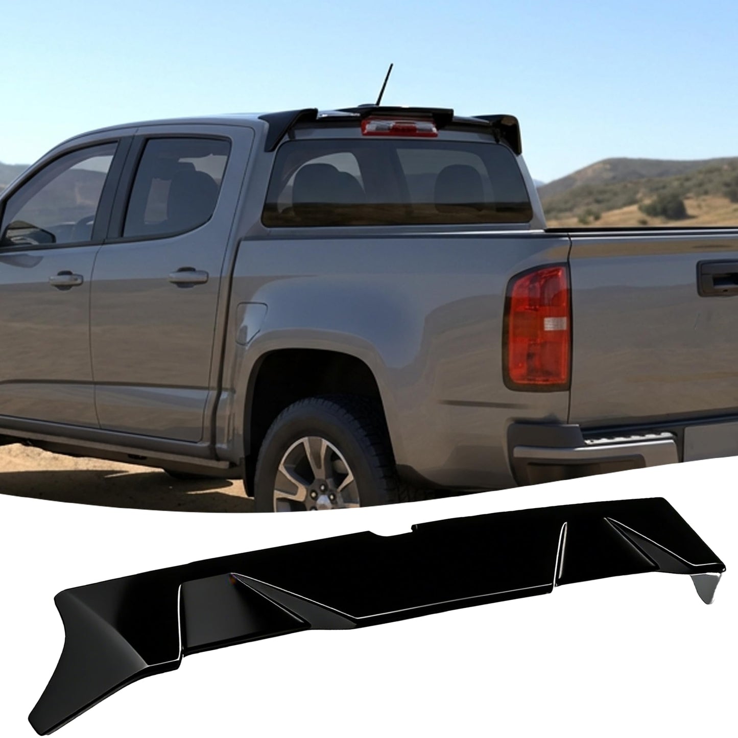 Rear Spoiler Cab Roof Wing Fit for Chevy Colorado LT/WT/ Z71/ ZR2/ Base 2015-2022