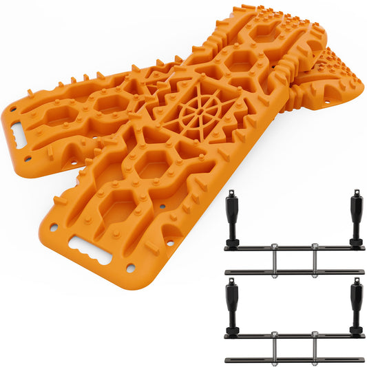 2PCS Traction Boards with Build-in Jack Base & Mounting Kit for Overlanding