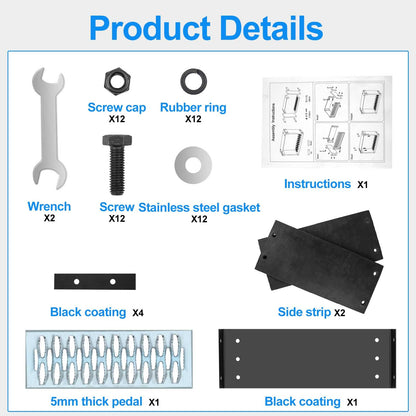 Universal Flexible Rubber Truck Step, Commercial Truck Accessories with 14" Wide x 10" Tall