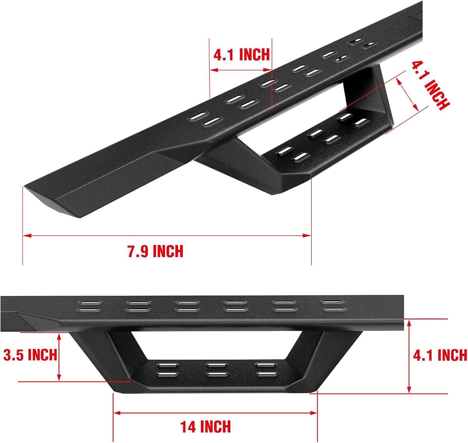 APS Black Overland Slider Tubular Drop Steps Style Nerf Bars Running Boards Compatible with Toyota 4Runner 2014-2024 SR5 & 14-24 TRD Pro & 17-24 TRD Off-Road