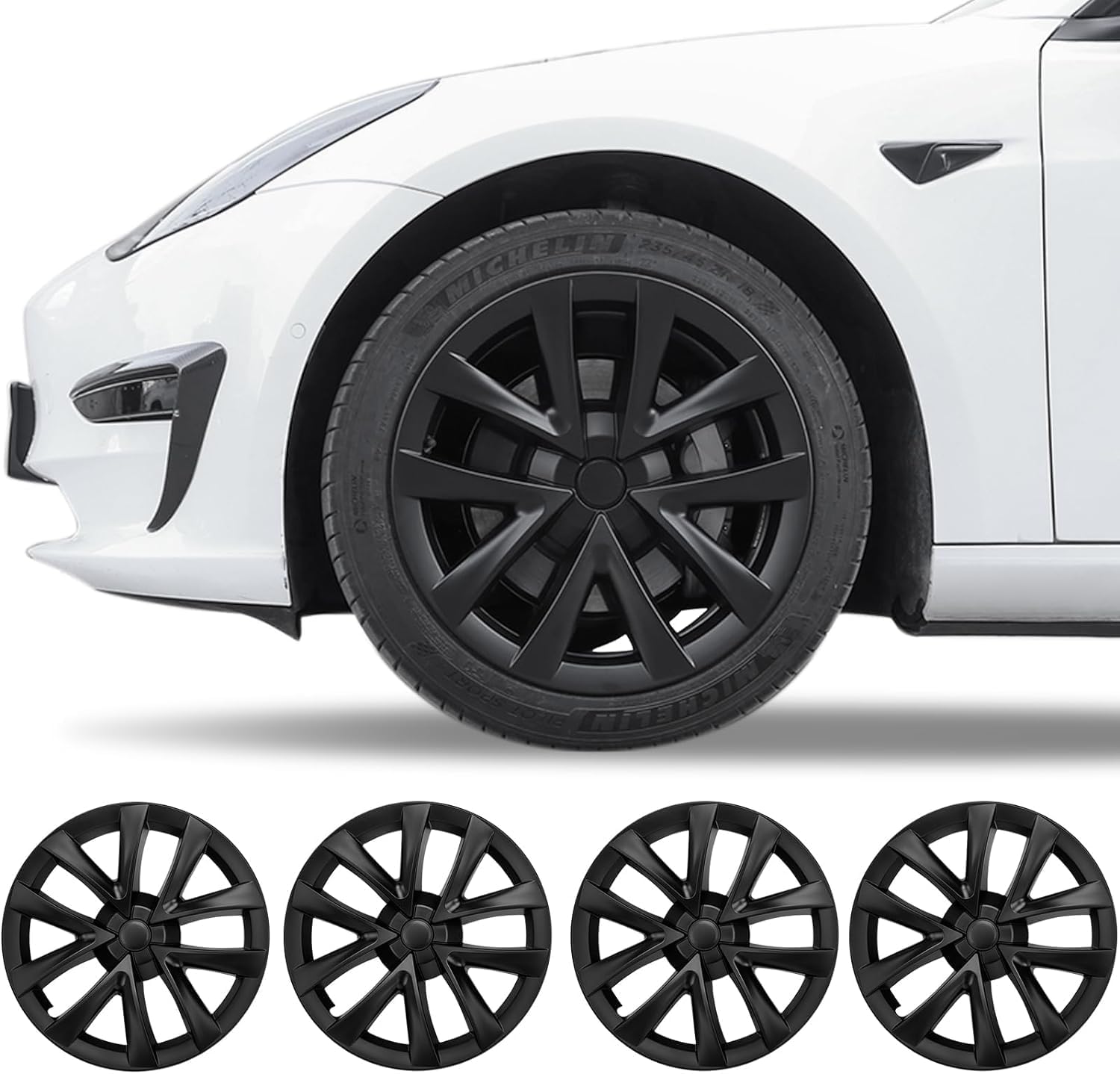 18'' Model S Plaid Arachnid Wheels Version Hub Caps Compatible with Model 3 Accessories 2017-2023