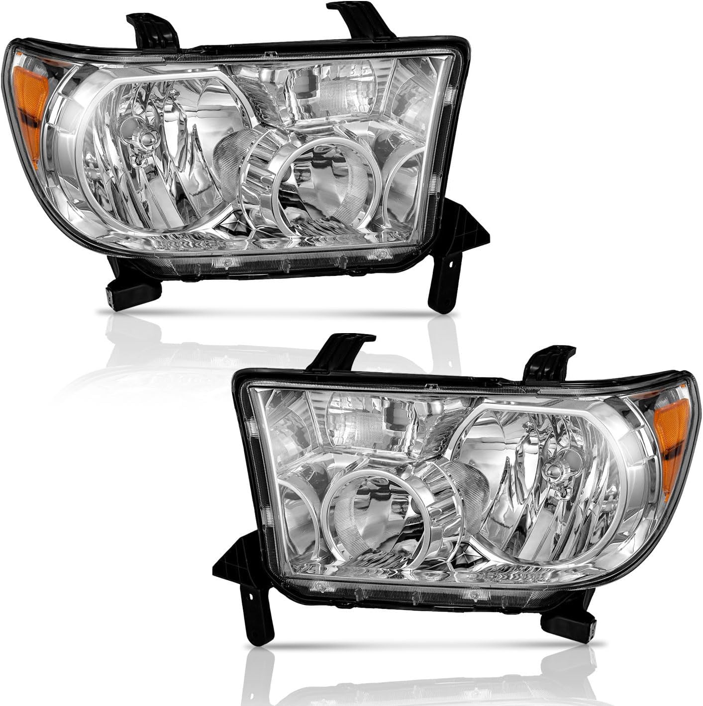 For 2007-2013 Toyota Tundra Headlights Assembly For 2008-2017 Toyota Sequoia Headlight Replacement, NOT for models with auto light adjuster