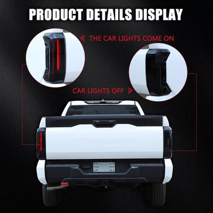LLKUANG Rear Tail Light Cover Tail Lamp Shell Shade Guard Trim Frame Compatible with Toyota Tundra 2022 2023 2024 2025,ABS Car Taillight Protective Shell Bezels Smoke Black Taillight Shell Accessories
