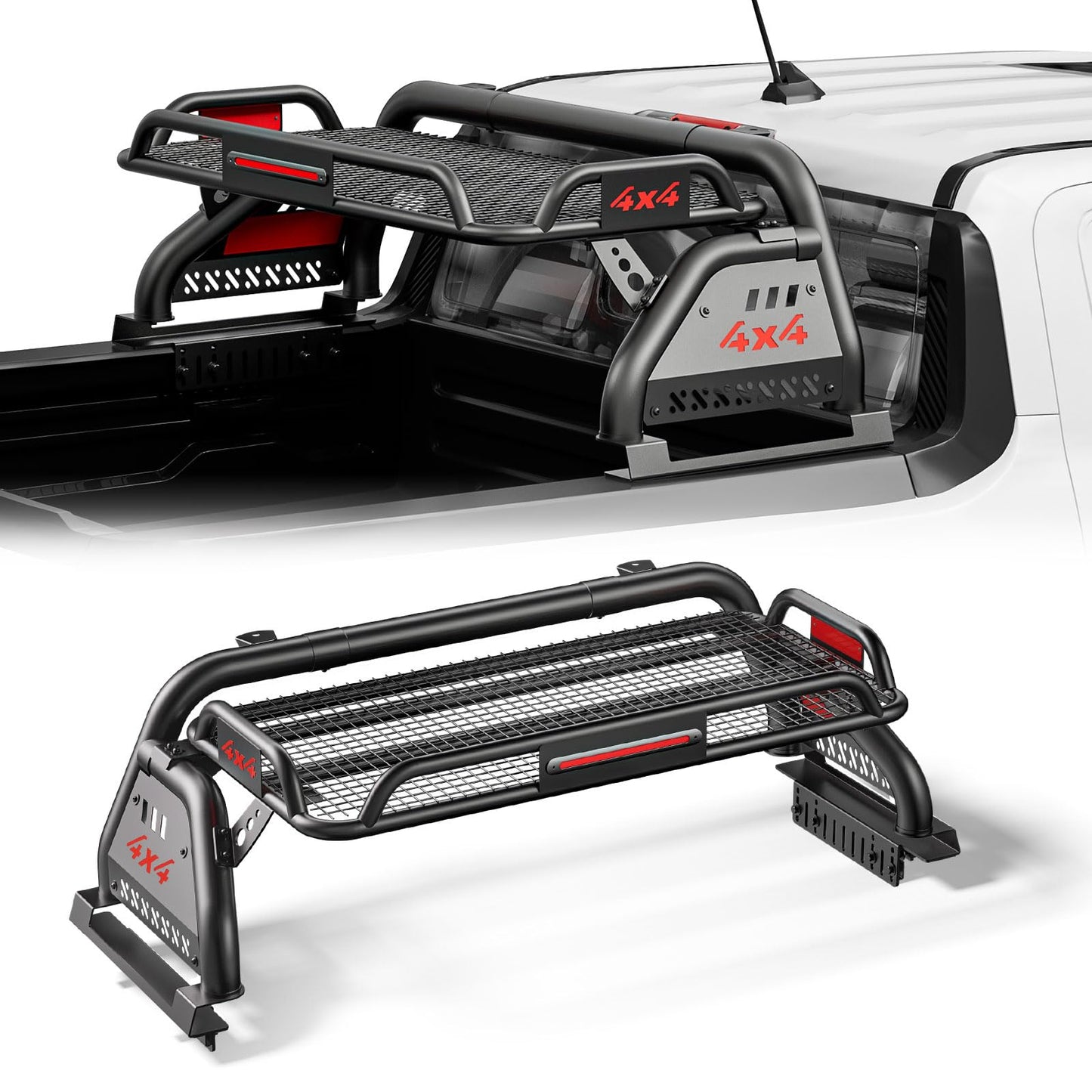 Adjustable Roll Bar for Truck with Cargo Basket for Full-Size Pickup — OMOTOR
