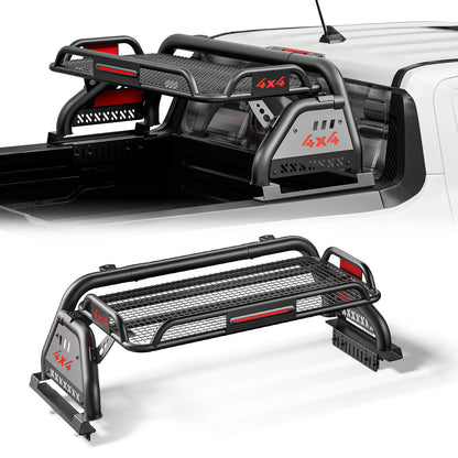 Adjustable Roll Bar for Truck with Cargo Basket for Full-Size Pickup — OMOTOR