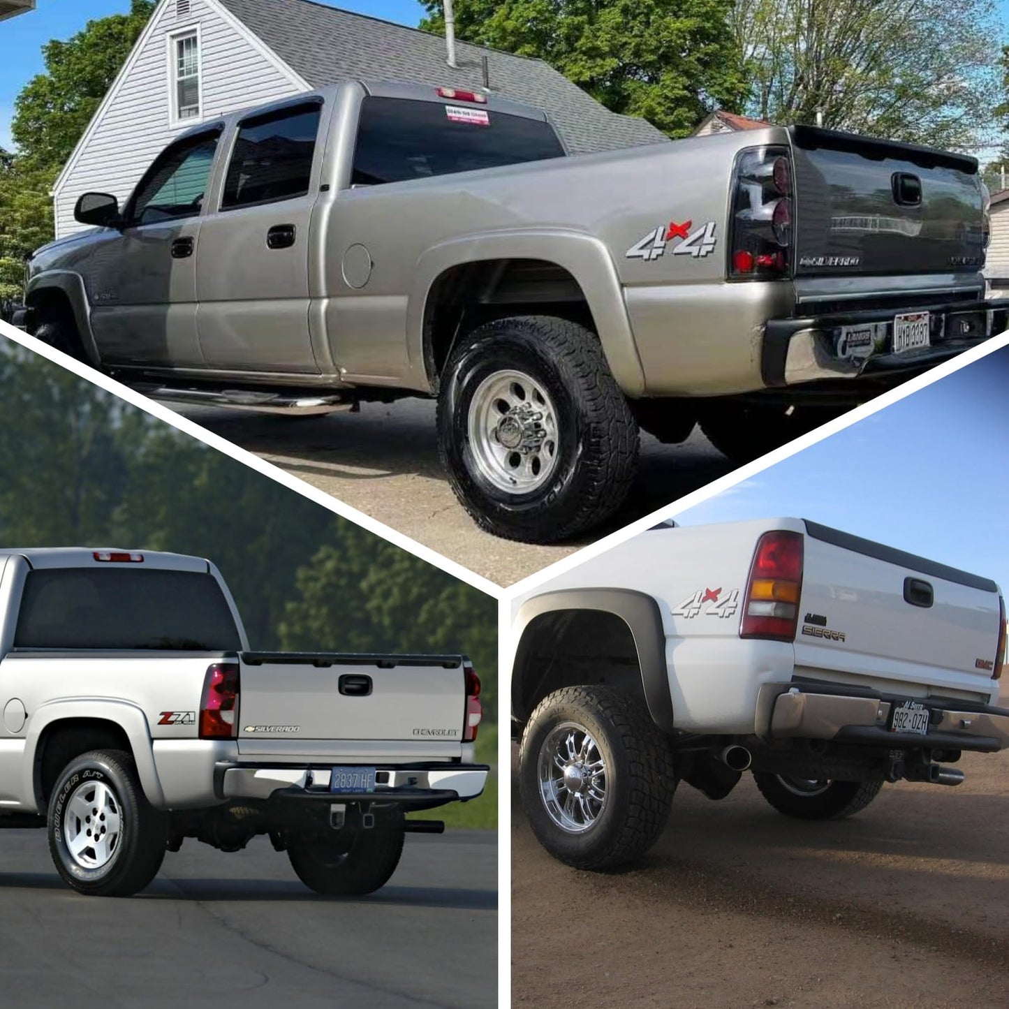 Tail Lights Fit For 1999-2006 Chevy Silverado; 1999-2006 GMC Sierra 1500 2500; 2001-2006 Chevy Silverado&GMC Sierra 1500HD 2500HD 3500; 2007 Silverado&GMC Sierra 1500 1500HD 2500HD 3500 Classic BODY