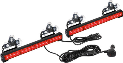 32 LED Emergency Flashing Traffic Advisor Light Bar – 26 Flash Patterns, 2x16.8" Interior Safety Strobe Warning Light - OMOTOR