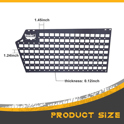 Rear Window Interior Shelf Storage Molle Panel Fit for Ford Bronco (Hard Top) 4 Door 2021 - 2026