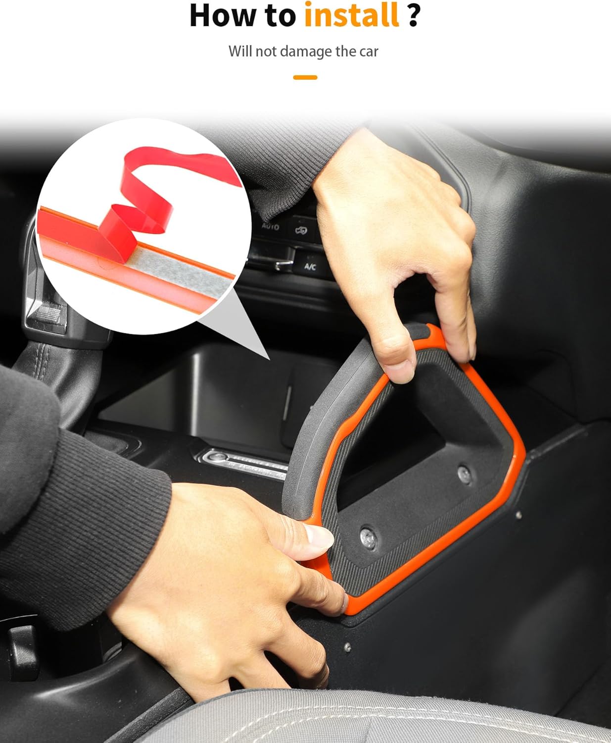 Center Console Grab Handle Orange Ford Bronco 2021-2025 - OMOTOR