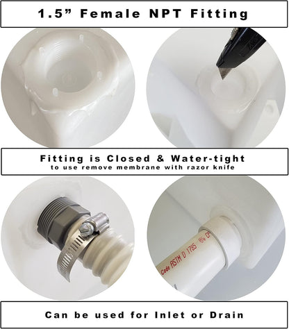 Class A Customs | 43 Gallon RV Concession Fresh and Gray Water Holding Tank | T-4320