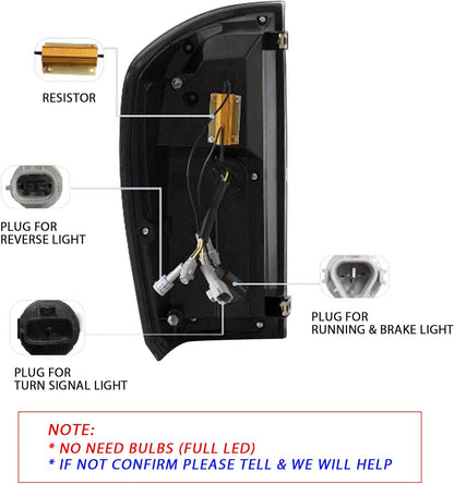 VLAND Full LED Smoked Taillights Compatible For 2016-2023 Toyota Tacoma TRD Off Road, SR5, SR, TRD Pro, TRD Spor, Limited, W/Sequential Indicators Red Turn Signals Lamps