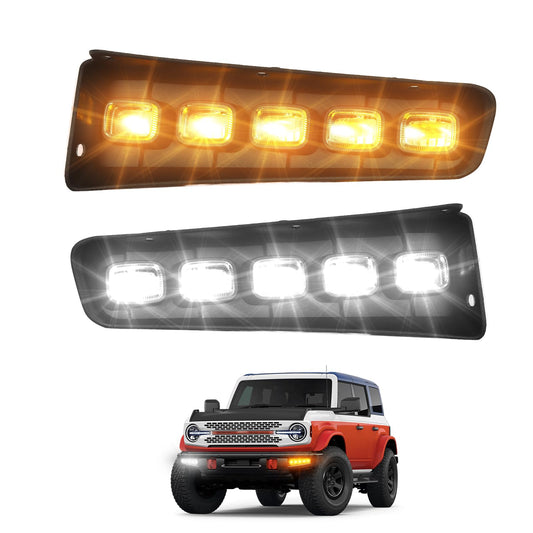 Fog Lights Modular Bumper for Ford Bronco 2021-2026 (with 5 LEDs)