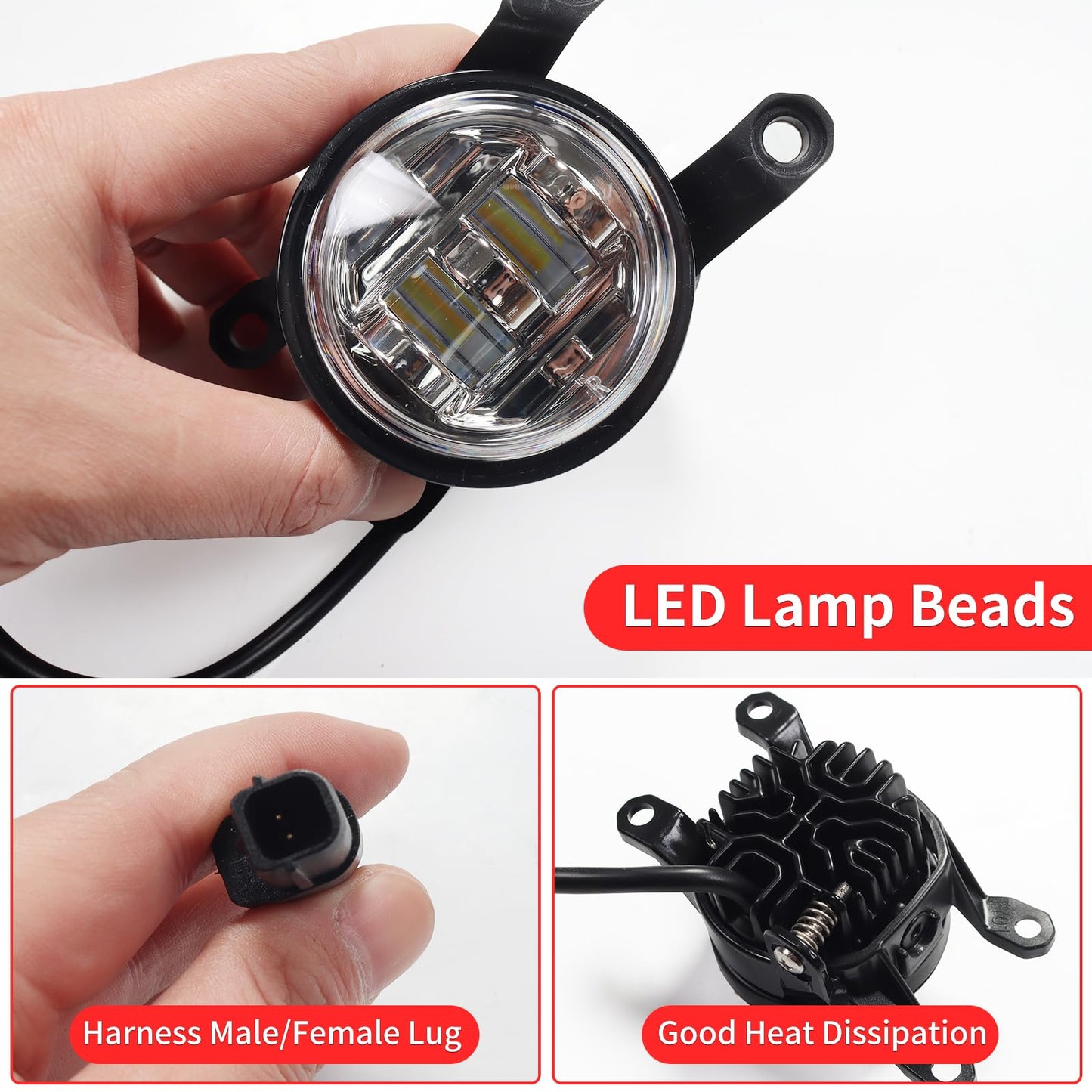 LED Lens Front Fog Lamp for Toyota Land Cruiser Prado LC250 J250 2024-2026
