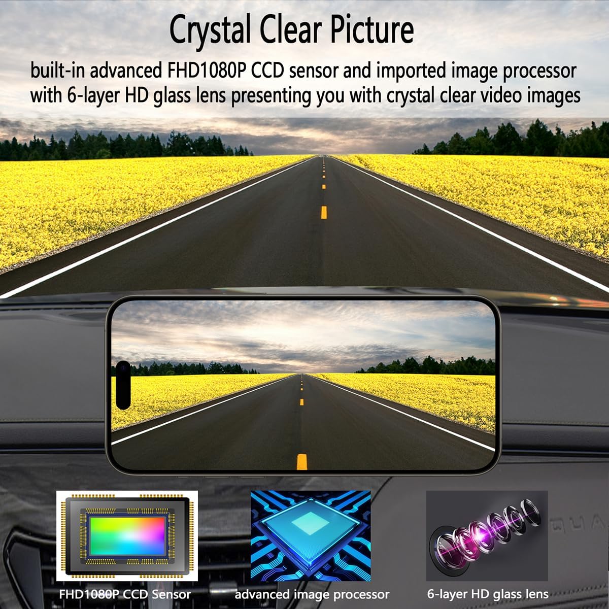 Wireless Backup Camera, Ultra Strong WiFi Signal for Hitch Gooseneck Travel Boat Horse Trailer Truck Camper RV Pickup