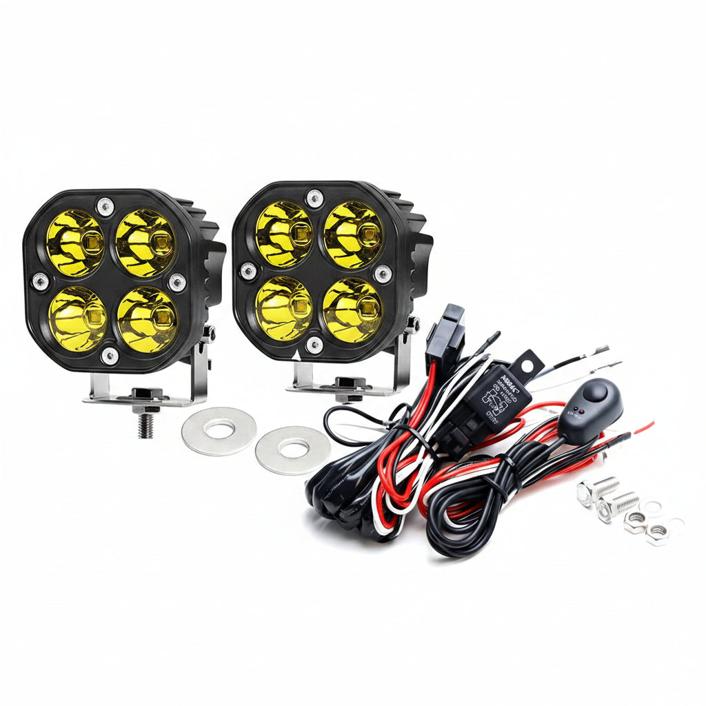 Clear Lens 20W High Power LED A-Pillar Lighting Kit Compatible with 2021-2026 Ford Bronco