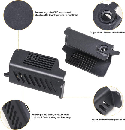 BESTAOO Door Hinge Front Foot Peg Rest Pedal for Ford Bronco Accessories 2021 2022 2023 2024 2025 2 Door 4 Door - 1 Pair