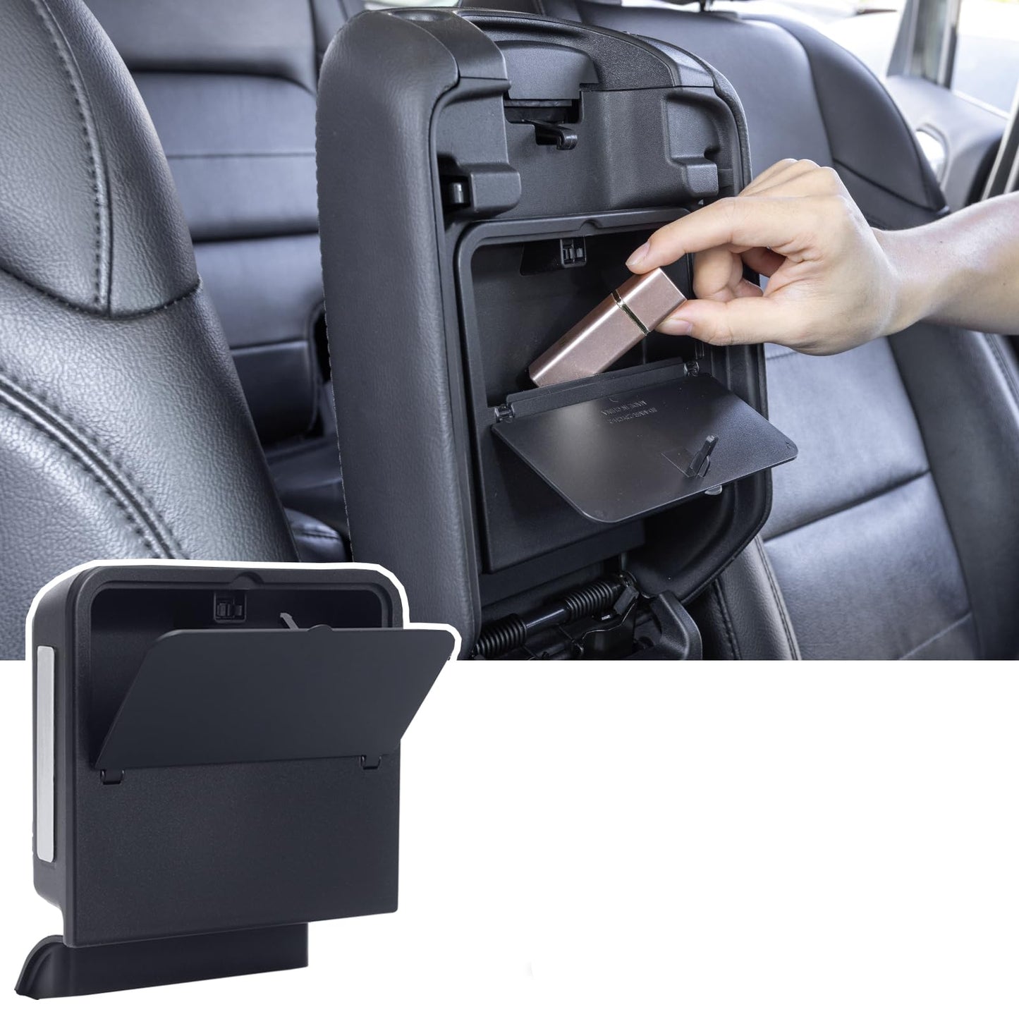 Center Console Hidden Organizer Box Compatible with Jeep Wrangler JL/JLU 4XE and Jeep Gladiator JT 2018-2026