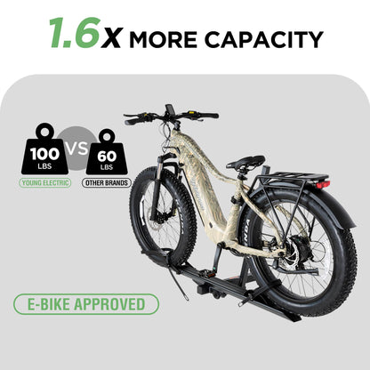 Aluminum Rack for Bicycles and Electric Bikes fits Car SUV Van RV and Trailer with 2" Receiver