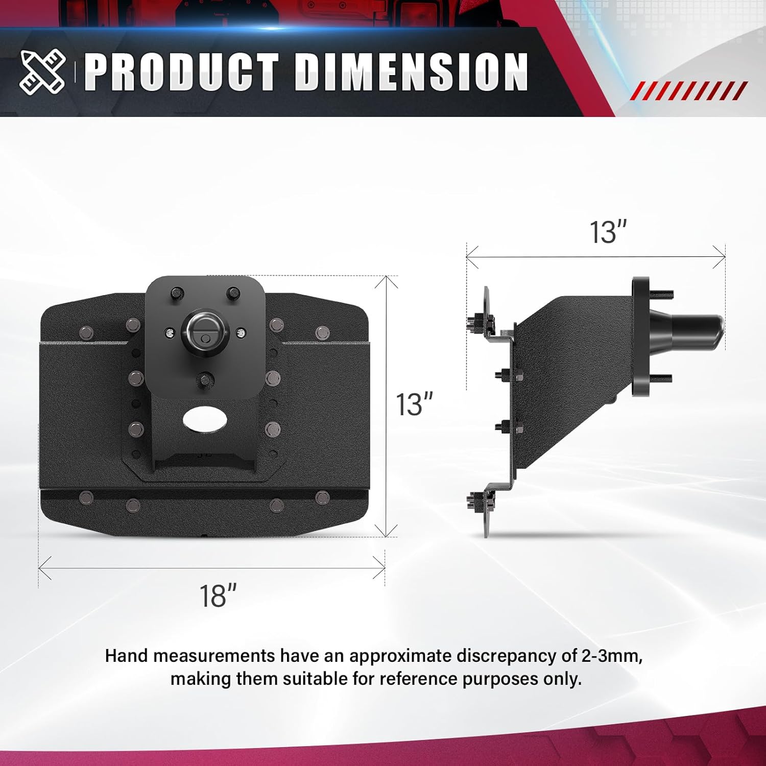 for Wrangler JL Adjustable Spare Tire Carrier Compatible with 2018-2025 Jeep Wrangler JL JLU Unlimited Heavy Duty Spare Tire Lift up to 40 inches with Rear-view Camera Slot (Camera not Included)