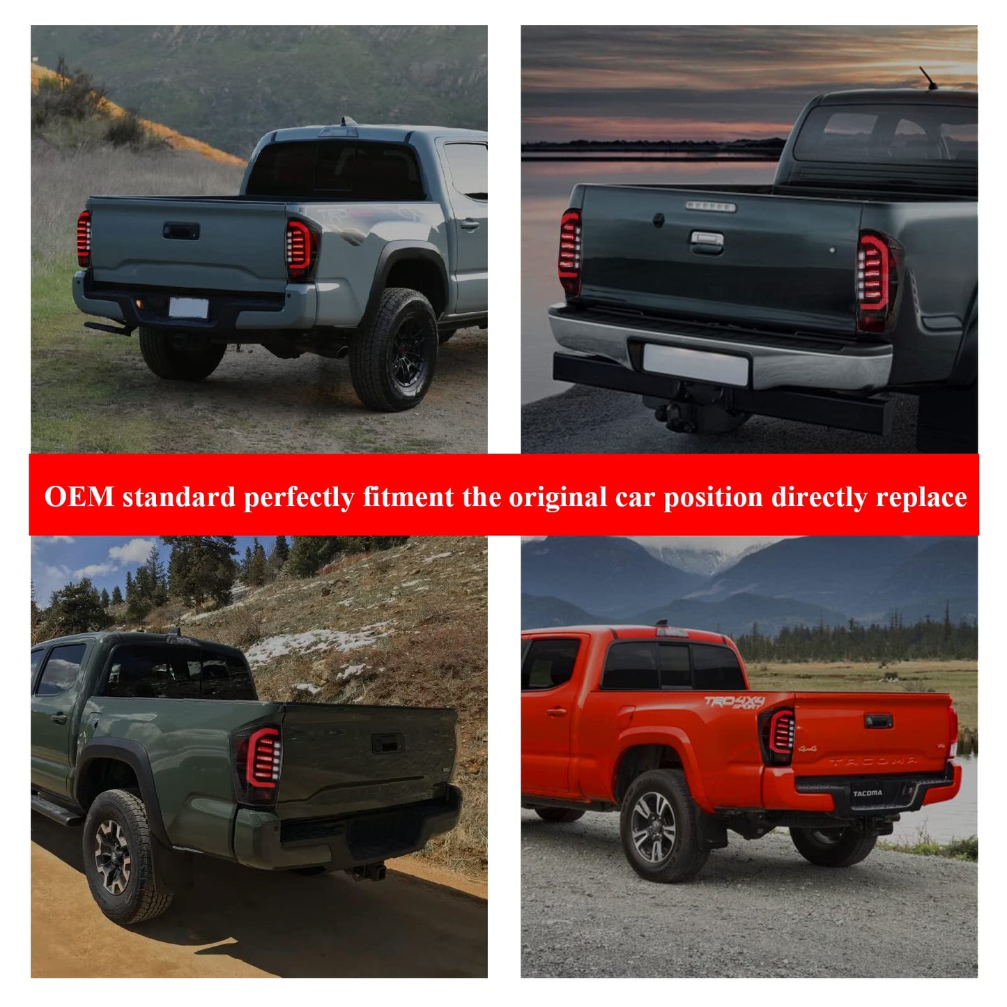 LED Brake Tail Light Rear Lamp Fit for 2016 - 2023 Toyota Tacoma