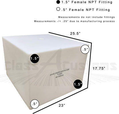 Class A Customs | 43 Gallon RV Concession Fresh and Gray Water Holding Tank | T-4320