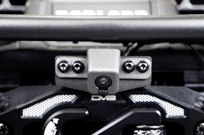 Front Camera Relocation Bracket for 2021-2024 Ford Bronco | Corrects 360 View with Winch Bumper | Includes Extended Camera Optical Cable & Spray Hose | Adjustable for Different Setups | DV8 Offroad
