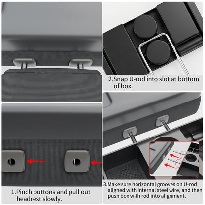 Jump Seat Headrest Organizer for 2011-2026 Ford F150 & Super Duty