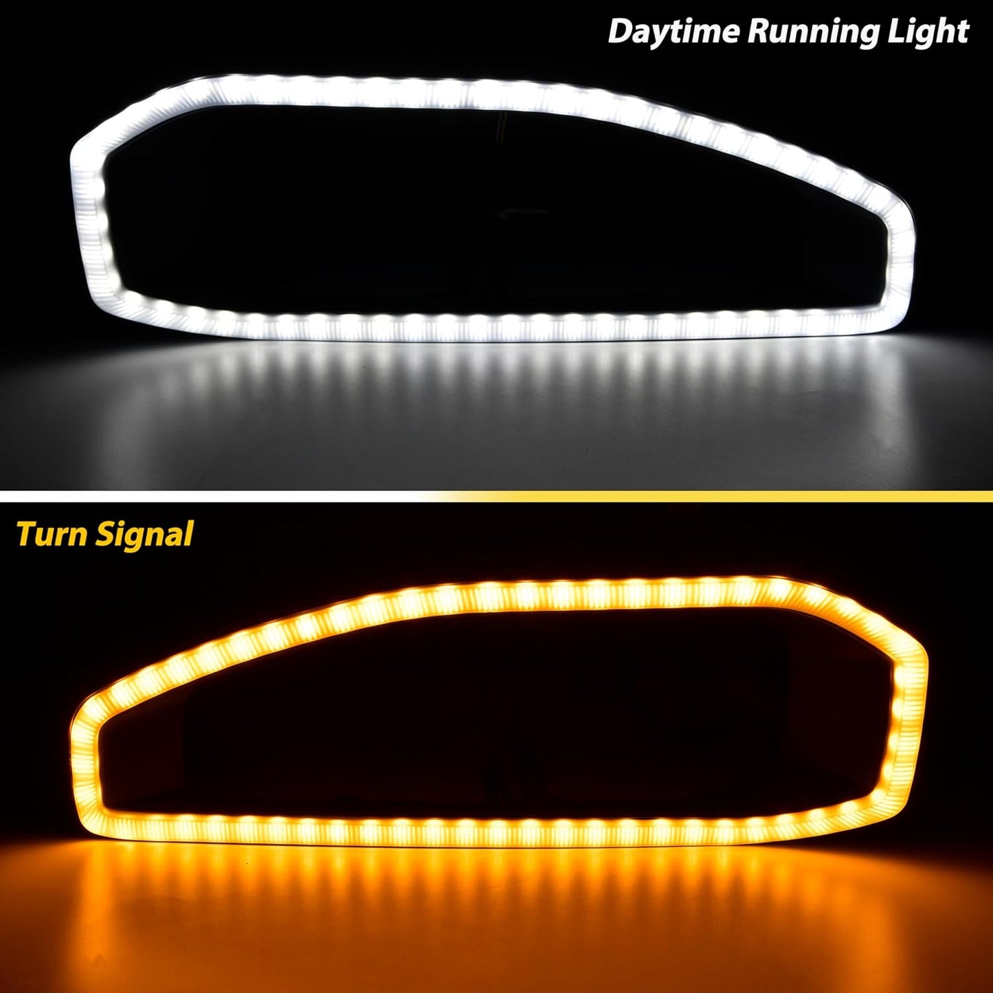 KEWISAUTO LED Front Lower Bumper Grille Light for Wrangler JL JLU/Gladiator JT, Bumper Fog Light Cover Trim DRL Turn Signal for 2018-2025 Jeep Wrangler JL JLU & 2020-2025 Gladiator JT Accessories