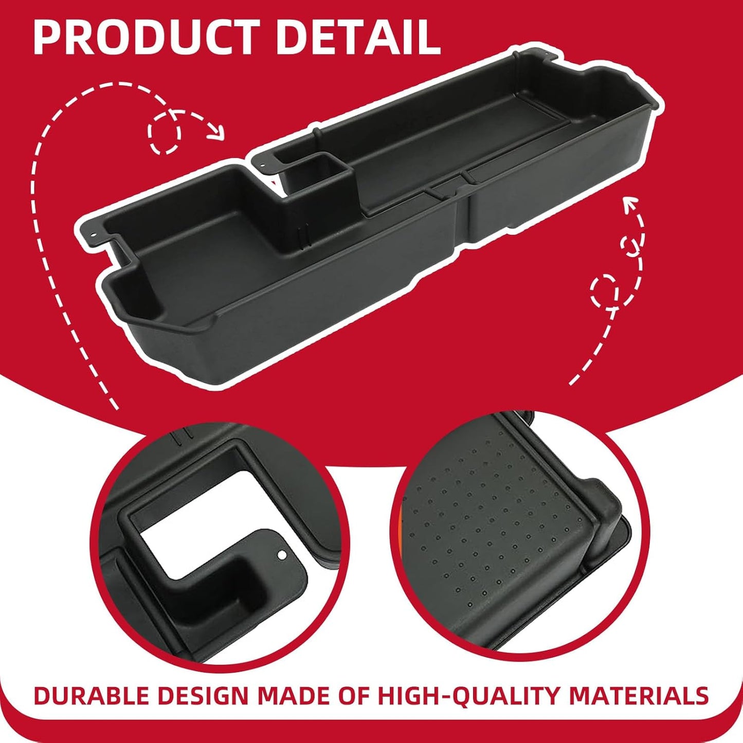 Under Seat Storage Box Compatible with 2007-2021 Toyota Tundra Double Cab