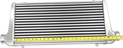2.5" I/O Universal Aluminum Tube and Fin Front Mount Turbo Intercooler Overall Size 31" x 13" x 3"/Core Size: 23" x 10.5" x2.5"