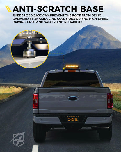 Xprite Drill-Free Light Bar Cab Mount,Magnetic Strobe Light Bar Mount Bracket Compatible with Ford F150 (2015+), Ford F250 - F550 (2017+) Replace for Ford Accessories