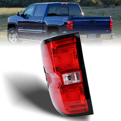 Tail Light Assembly for 2014-2019 Chevy Silverado & GMC Sierra - Left & Right Taillight with Bulb and Harness - OMOTOR