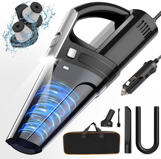 Cordless Car Vacuum Lightweight High Power Handheld Vacuum Cleaner with LED Light