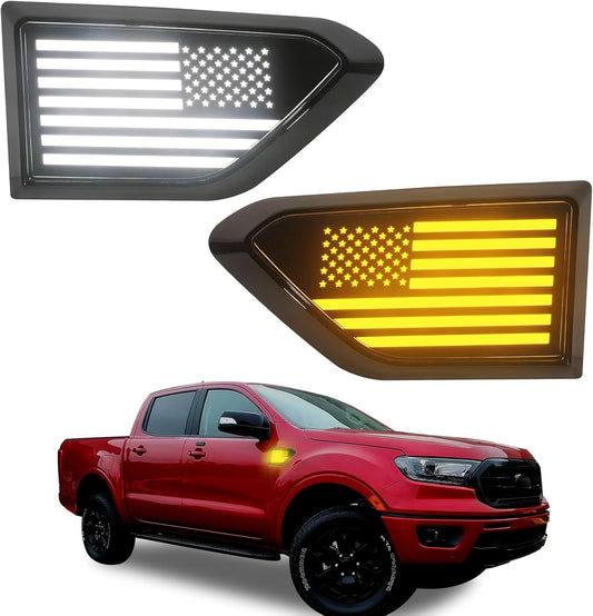 Smoked Led Fender Lights Fit For 2019 - 2023 Ford Ranger (For xl xlt lariat tremor only)