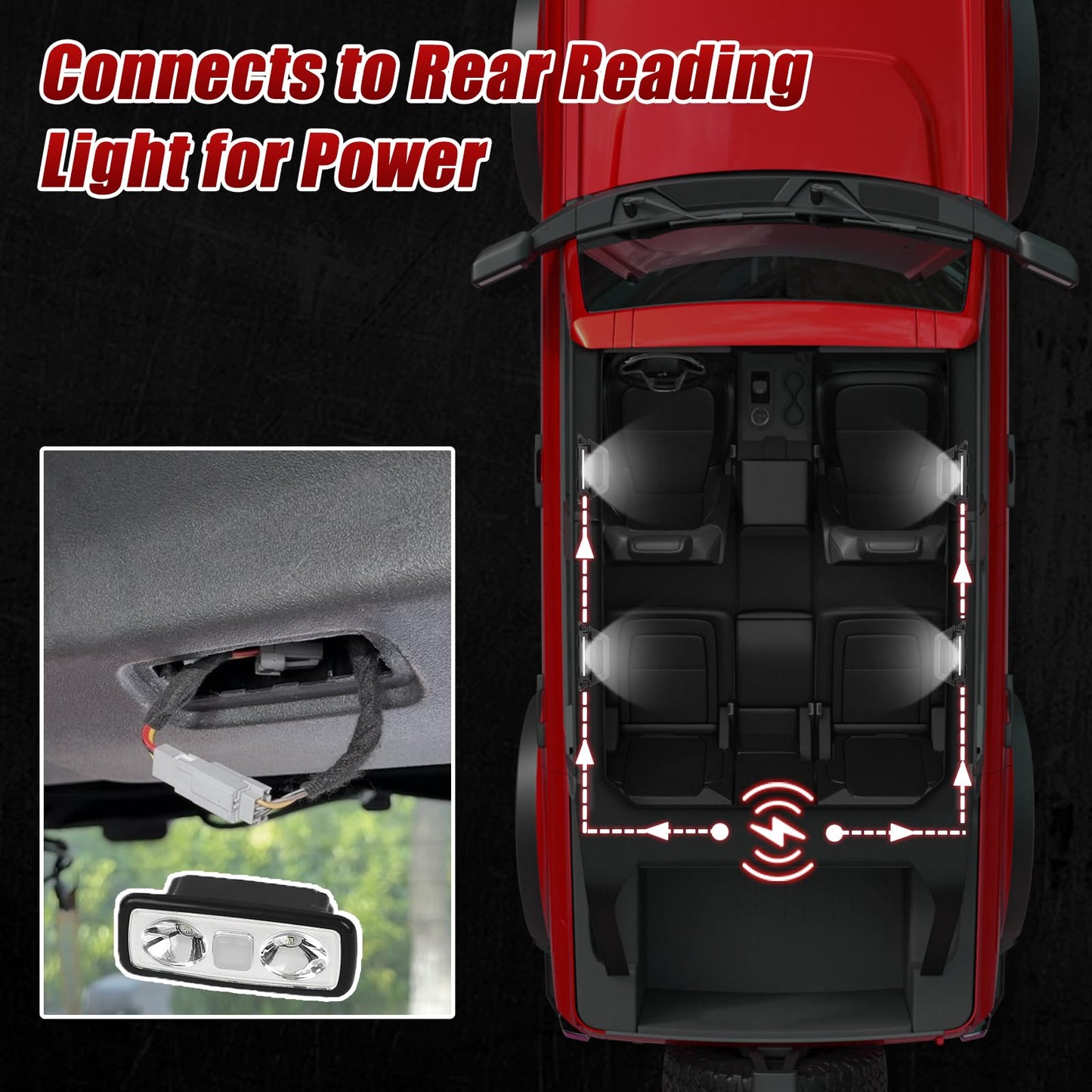 Aluminum Grab Handles with Demo Light Kit for Ford Bronco 2021-2025 2/4-Door (NOT for Bronco Raptor)