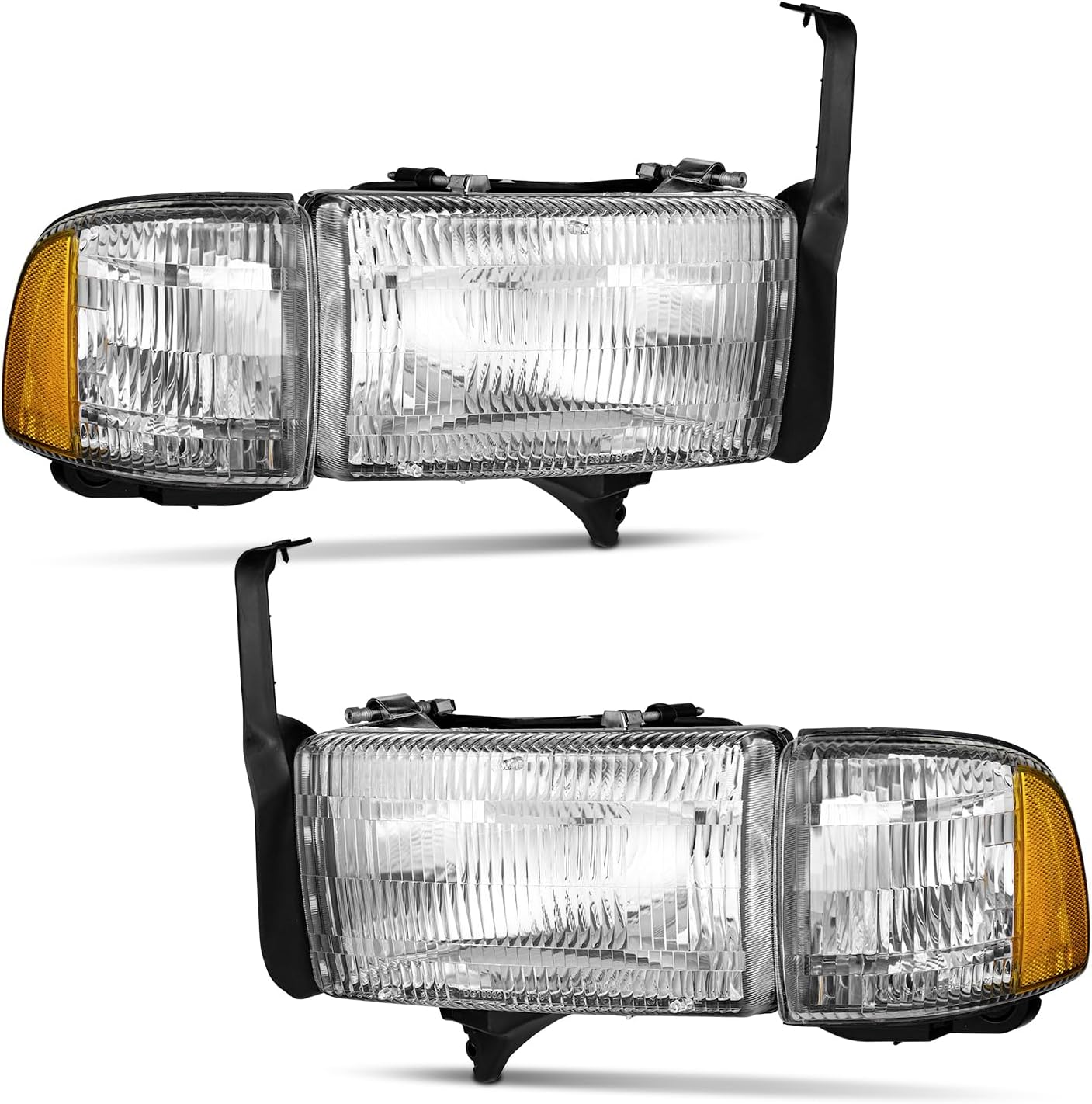 Waterproof Headlights Assembly for 1994-2001 Dodge Ram 1500 2500 3500 Pickup, for 94-02 Ram 2500 3500