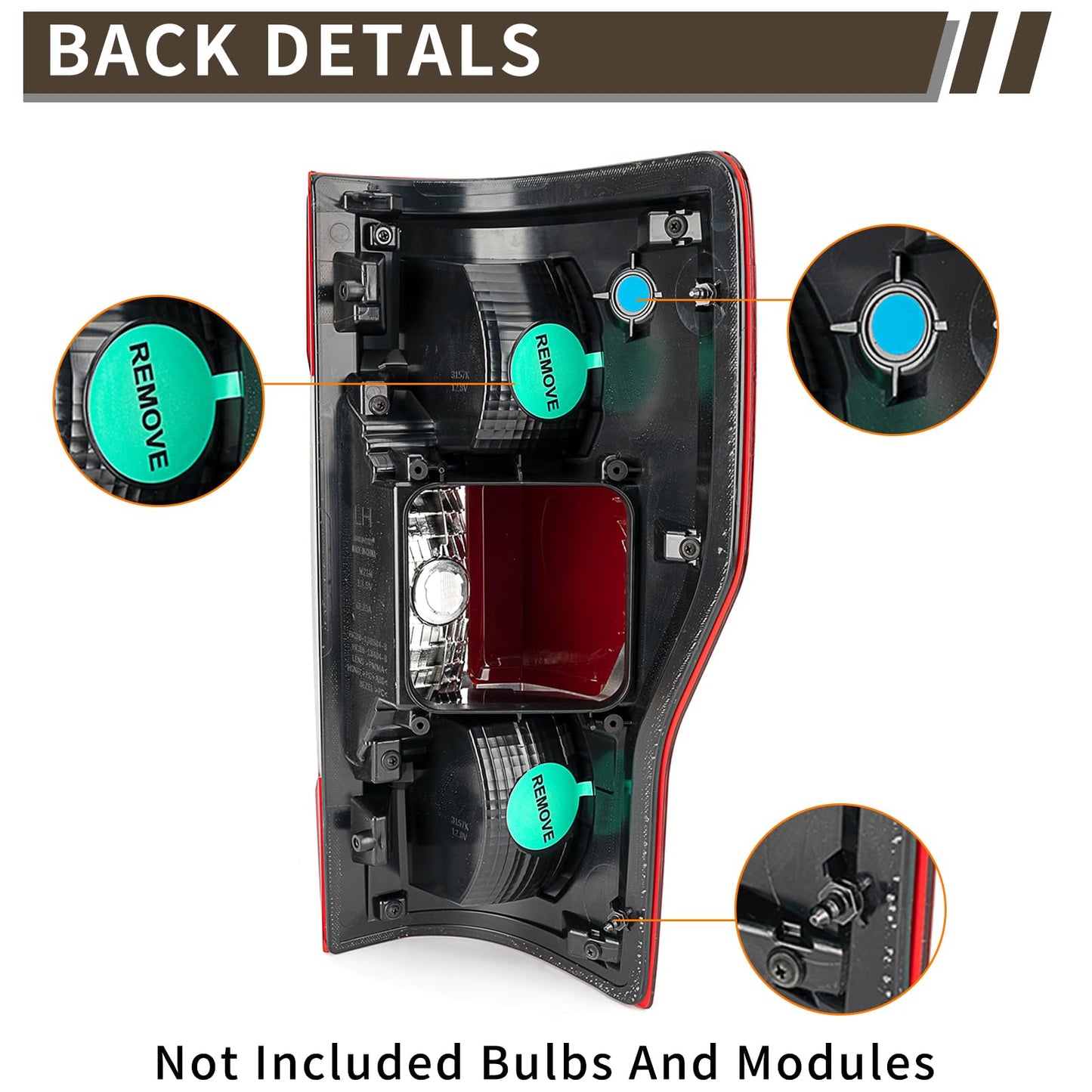 Tail Light Assembly Compatible With Ford F250 F350 Super Duty 2017 2018 2019