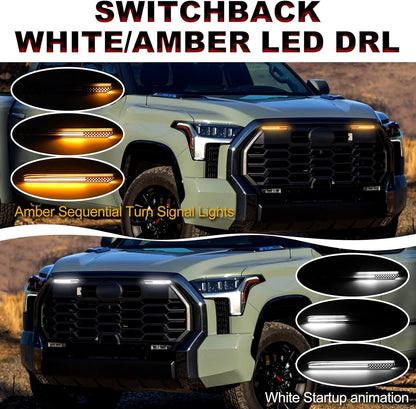 4PCS LED Front Grill Lights for Toyota Tundra 2022-2026 3rd Gen