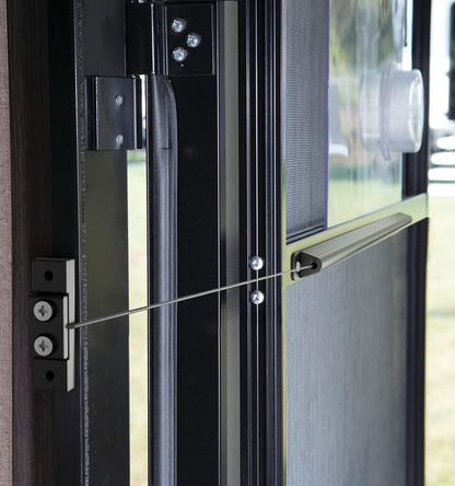 Automatic RV Screen Door Closer Kit Built in Spring for Adjustable Tension - Aluminum Universal Camper Entry Auto Closure Kit - Trailer Must Haves Self-Closing Accessory 17"x0.9"
