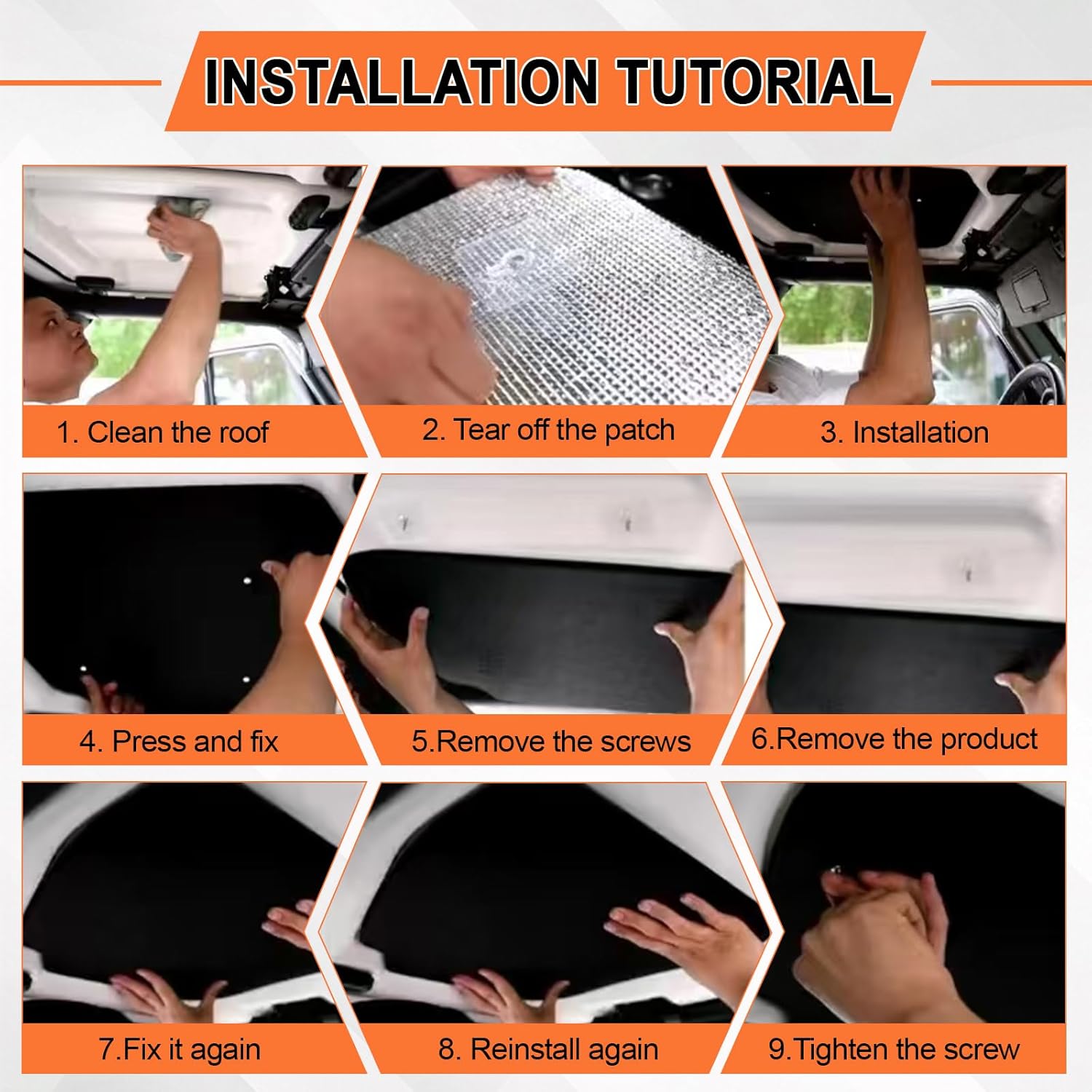 Sound Deadening Hardtop Headliner Kit Compatible with Jeep Wrangler JL 2018-2025 Roof Insulation | 18mm Heat & Noise Shield | NO ROOF Removal | Clip + High-Temp Adhesive (4-Door)