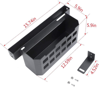 Rear Molle Panel Trunk Side Cargo Rack Shelf Organizer Storage Tray Basket Metal Cargo Holder for 1997-2022 Jeep Wrangler TJ JK JL
