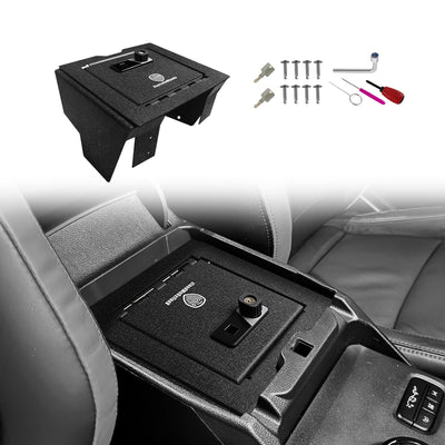 Center Console Gun Safe with Biometric Fingerprint Lock For Ford Ranger 2024 - 2026