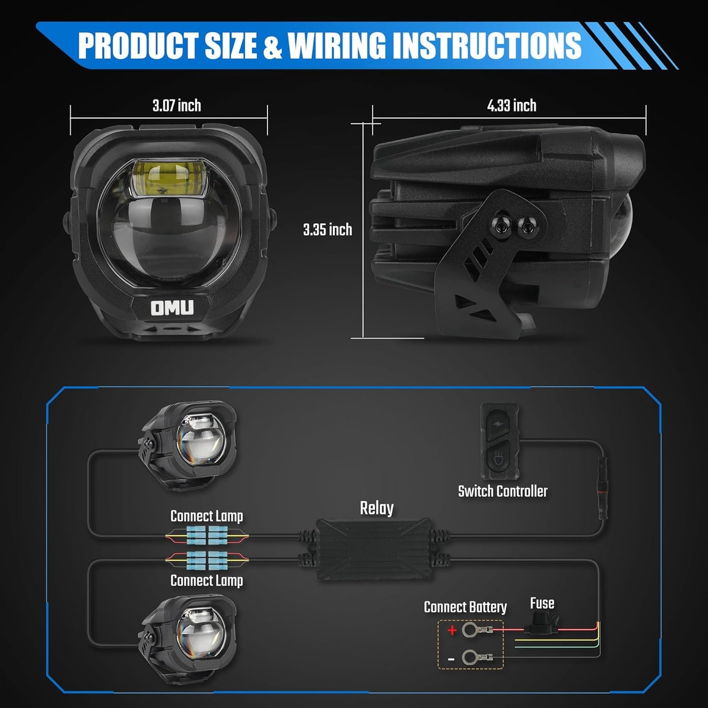 Aluminum High Low Beam Switchable A-Pillar Spotlight Trucks Fits For Jeep Ford etc ATV Motorcycle