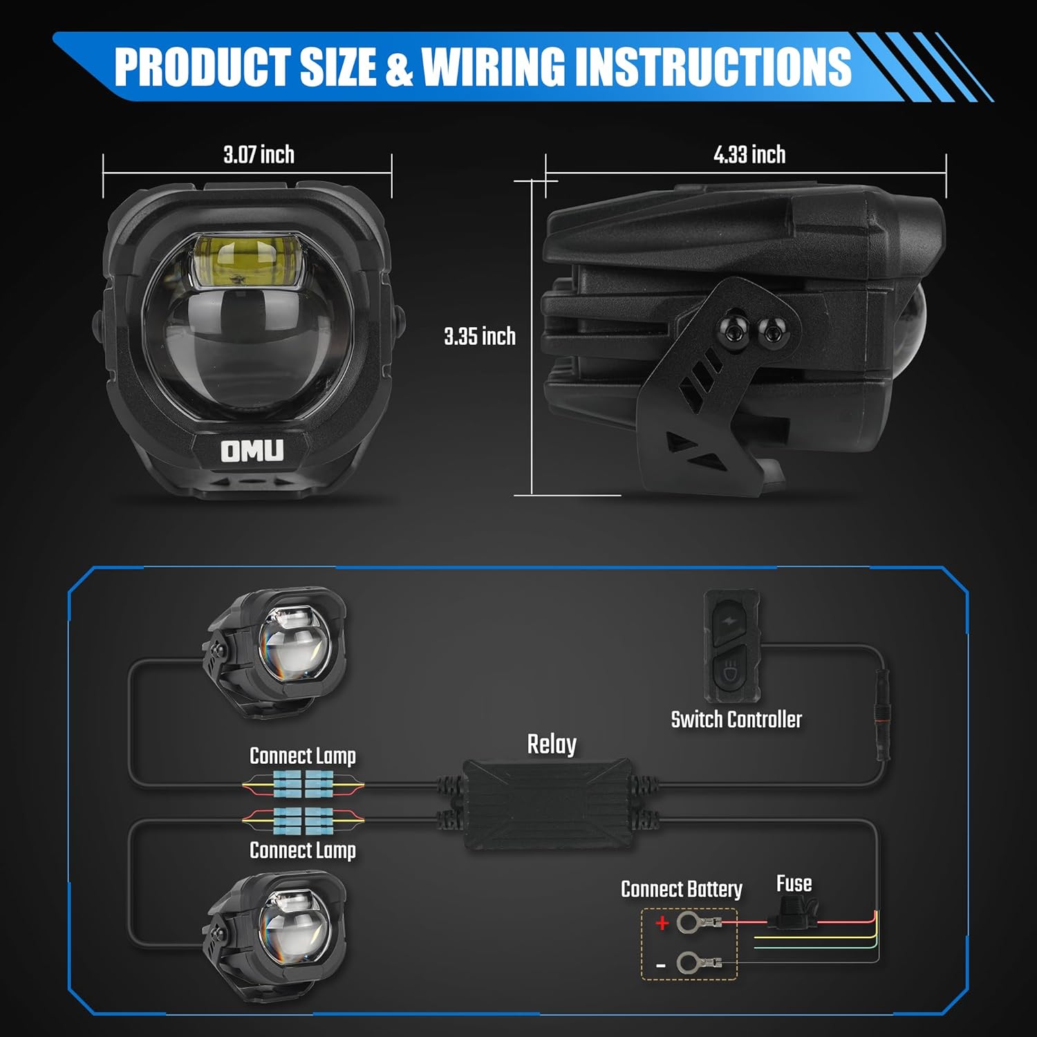 Aluminum High Low Beam Switchable A-Pillar Spotlight Trucks Fits For Jeep Ford etc ATV Motorcycle