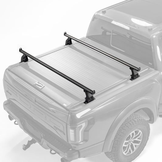 Adjustable Truck Bed Rack Cross Bars(2-Pack) for Mid-Size Trucks Compatible with Retractable Hard Tonneau Covers
